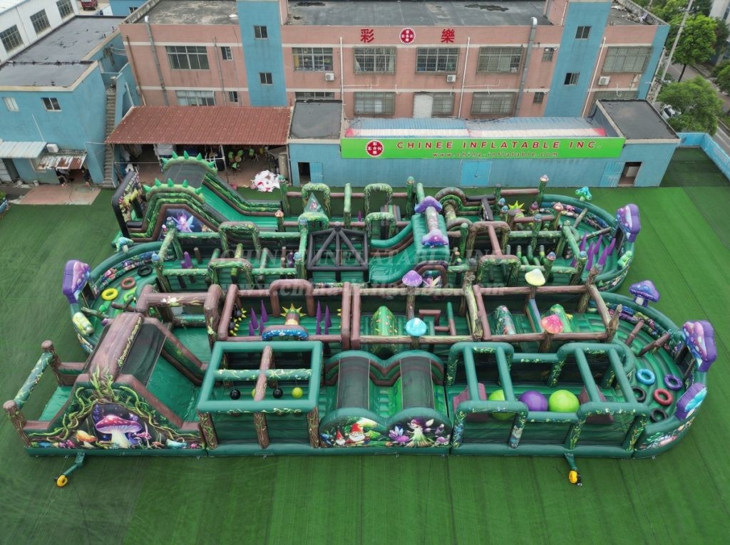 CR2-311 Magic Forest Theme Challenging Run Giant Inflatable Obstacle Courses