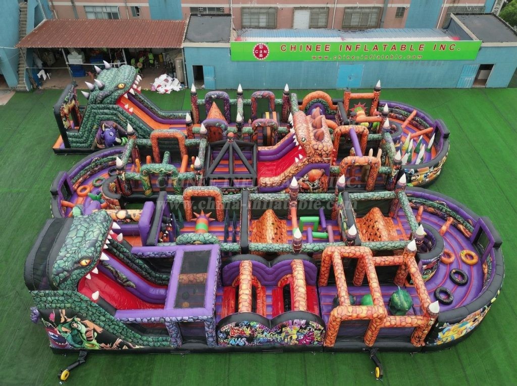 CR2-315 Monster Theme Challenging Run Giant Inflatable Obstacle Courses