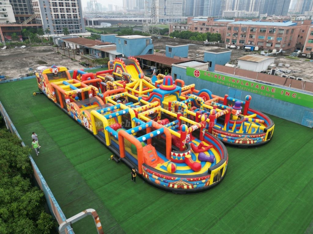 CR2-32 Clown Theme Challenging Run Giant Inflatable Obstacle Courses