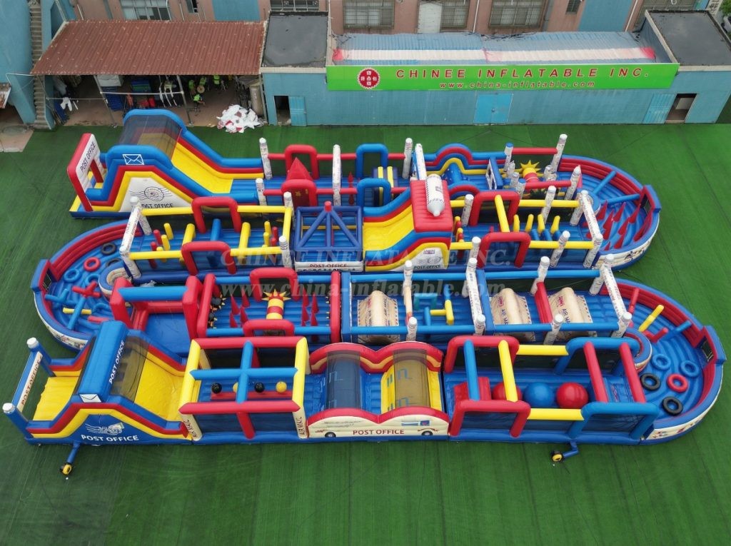 CR2-323 Post Office Theme Challenging Run Giant Inflatable Obstacle Courses