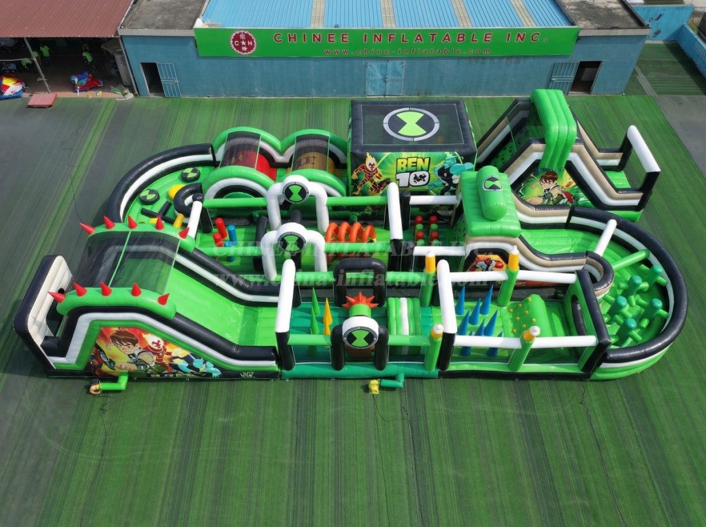 CR2-344 Ben 10 Theme Challenging Run Giant Inflatable Obstacle Courses