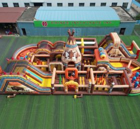CR2-356 American Indian Theme Challenging Run Giant Inflatable Obstacle Courses