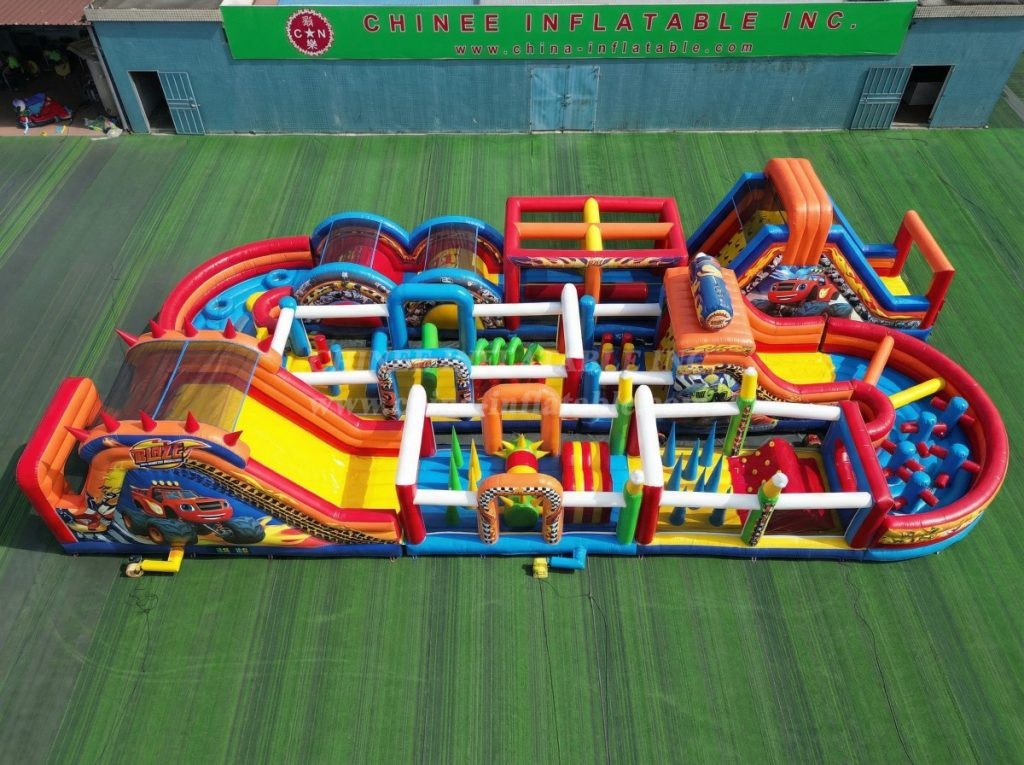 CR2-363 Blaze Monster Theme Challenging Run Giant Inflatable Obstacle Courses