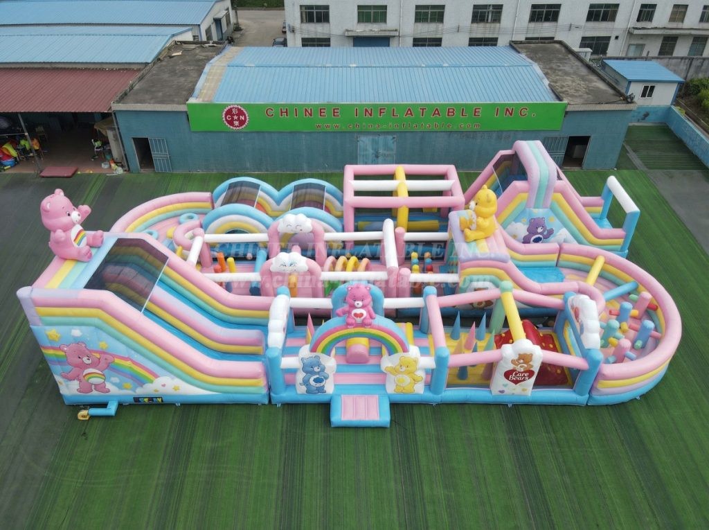 CR2-368 Care Bears Theme Challenging Run Giant Inflatable Obstacle Courses