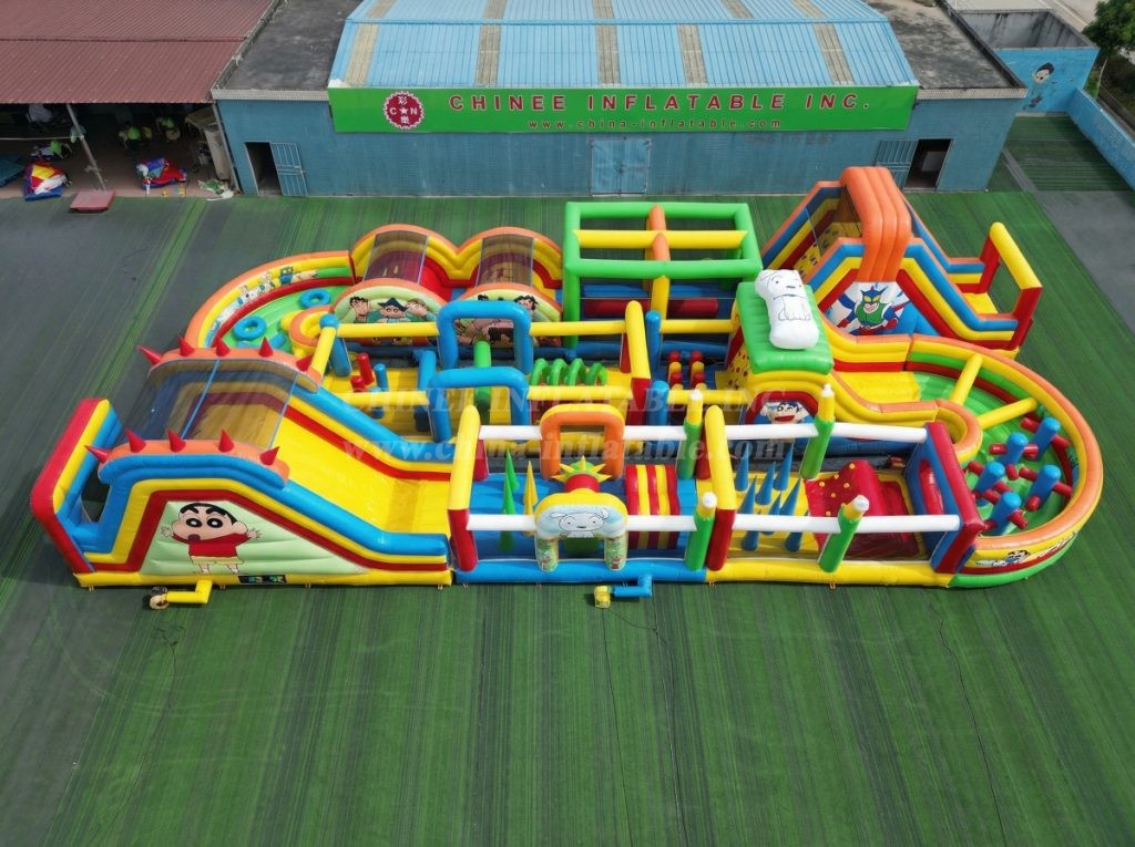 CR2-376 Crayon Shin-chan Theme Challenging Run Giant Inflatable Obstacle Courses