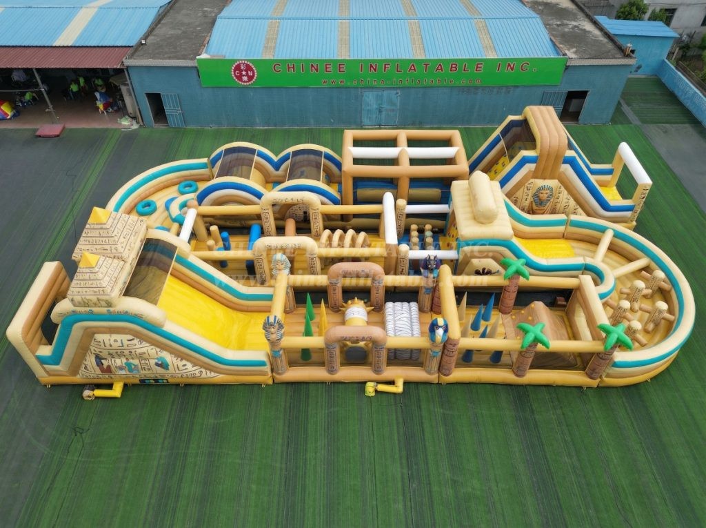 CR2-380 Egypt Theme Challenging Run Giant Inflatable Obstacle Courses