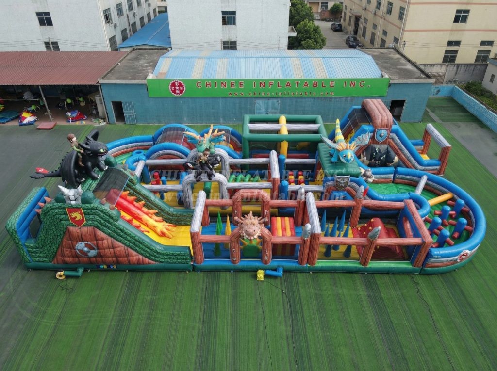 CR2-393 How to Train Your Dragon Theme Challenging Run Giant Inflatable Obstacle Courses