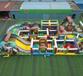 CR2-403 Masha and the Bear Theme Challenging Run Giant Inflatable Obstacle Courses