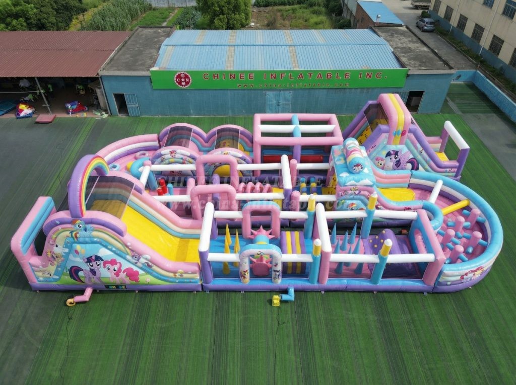 CR2-413 My Little Pony Theme Challenging Run Giant Inflatable Obstacle Courses