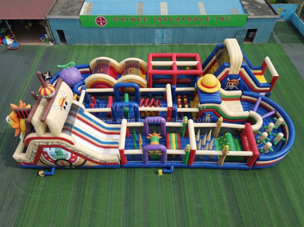 CR2-419 One Piece Theme Challenging Run Giant Inflatable Obstacle Courses
