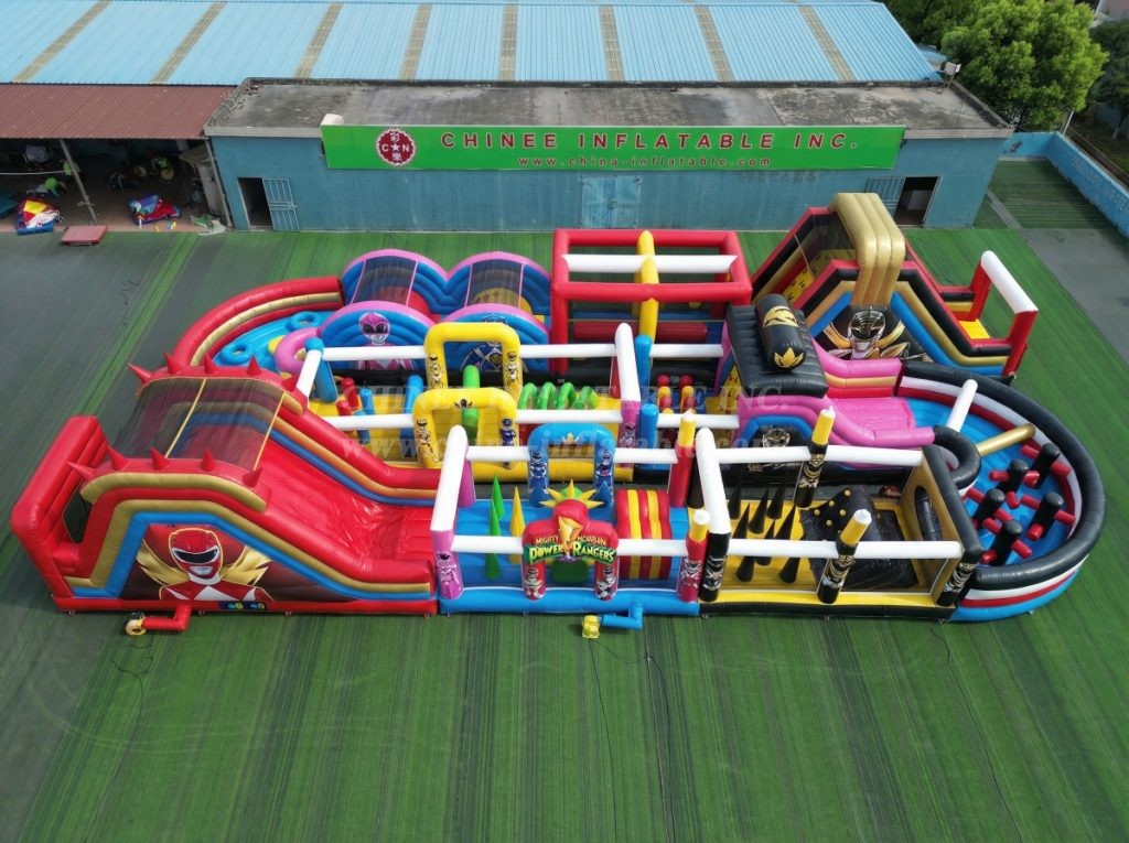 CR2-424 Power Rangers Theme Challenging Run Giant Inflatable Obstacle Courses