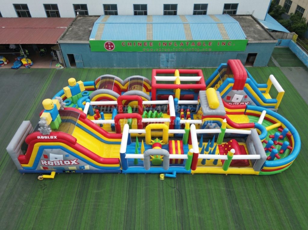 CR2-427 Roblox Theme Challenging Run Giant Inflatable Obstacle Courses