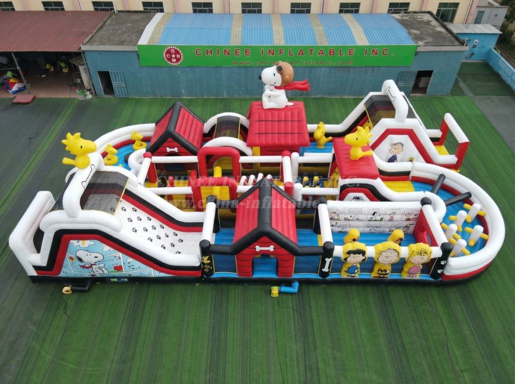 CR2-436 Snoopy Theme Challenging Run Giant Inflatable Obstacle Courses