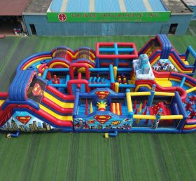 CR2-445 Superman Theme Challenging Run Giant Inflatable Obstacle Courses