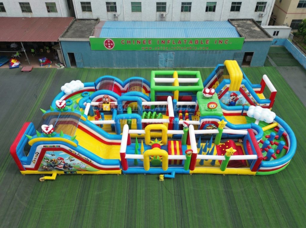 CR2-446 Super Mario Theme Challenging Run Giant Inflatable Obstacle Courses