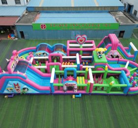 CR2-452 The Powerpuff Girls Theme Challenging Run Giant Inflatable Obstacle Courses
