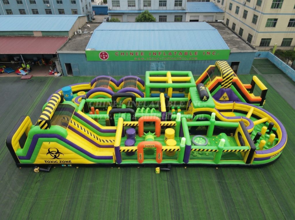 CR2-457 Toxic Theme Challenging Run Giant Inflatable Obstacle Courses