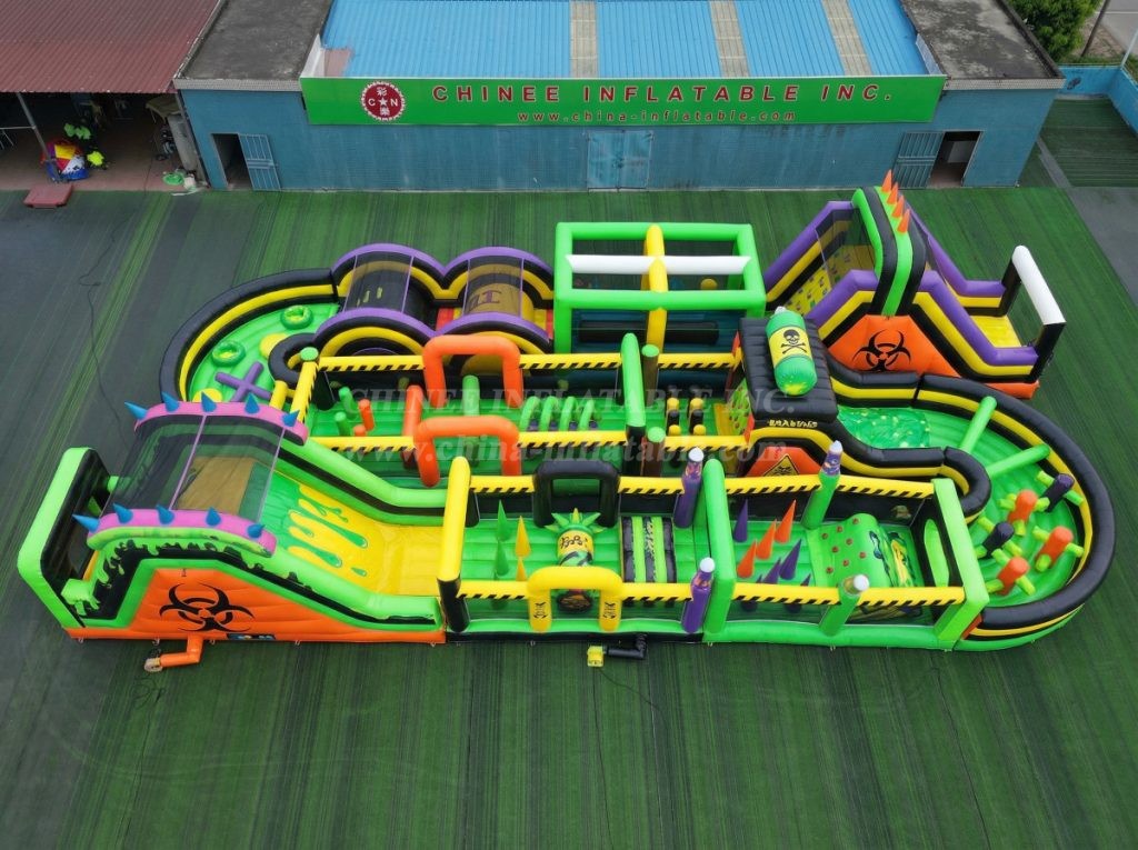 CR2-458 Toxic Theme Challenging Run Giant Inflatable Obstacle Courses