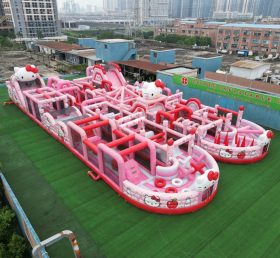 CR2-53 Hello Kitty Theme Challenging Run Giant Inflatable Obstacle Courses