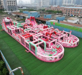 CR2-54 Hello Kitty Theme Challenging Run Giant Inflatable Obstacle Courses