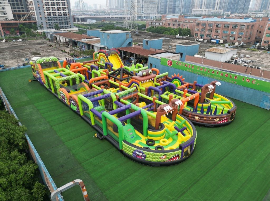 CR2-82 Monster Theme Challenging Run Giant Inflatable Obstacle Courses