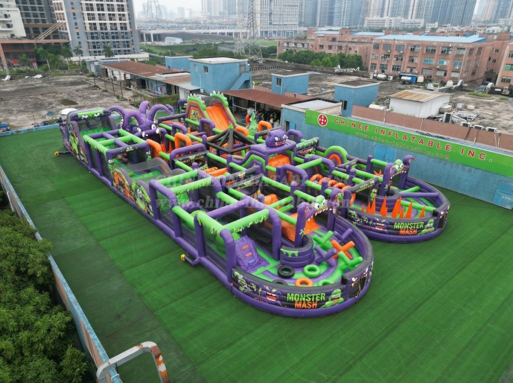 CR2-85 Monster Theme Challenging Run Giant Inflatable Obstacle Courses