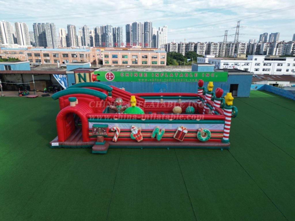 T6-5602 Christmas Train Inflatable Fun City