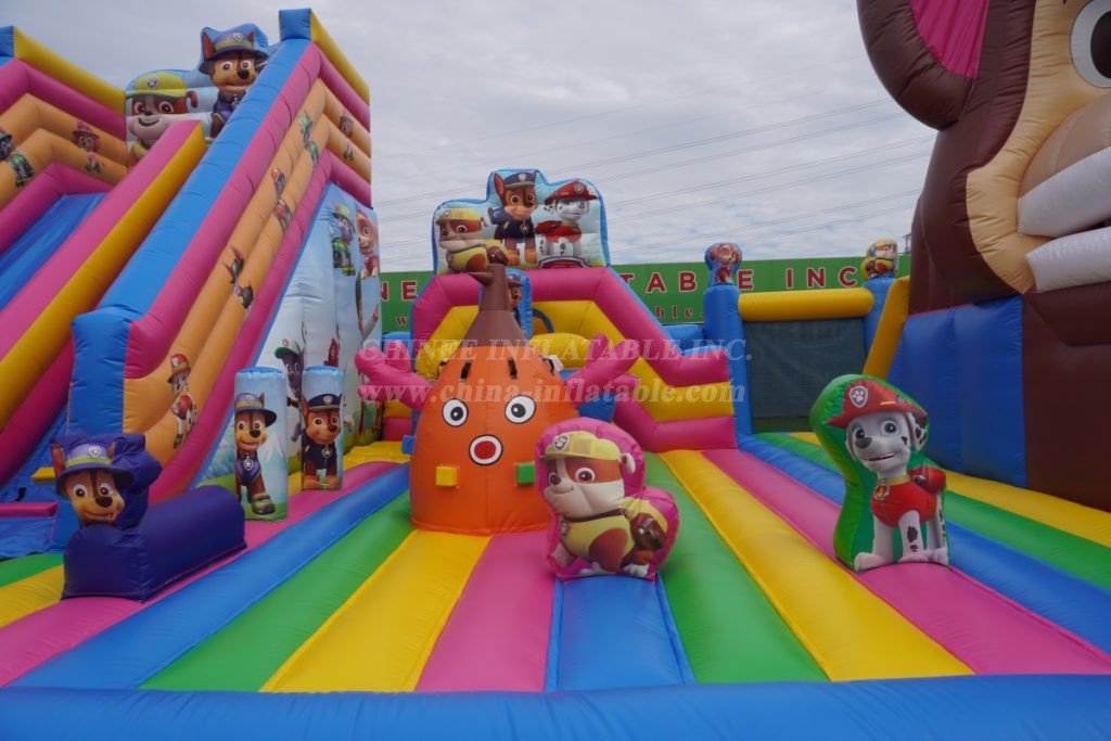 T6-1159A Paw Patrol Theme Inflatable Park