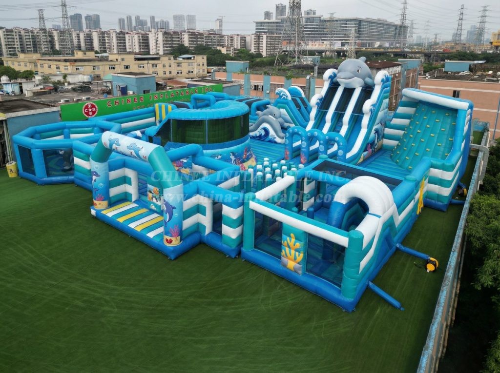 GF3-136 Dolphin Theme Inflatable Park