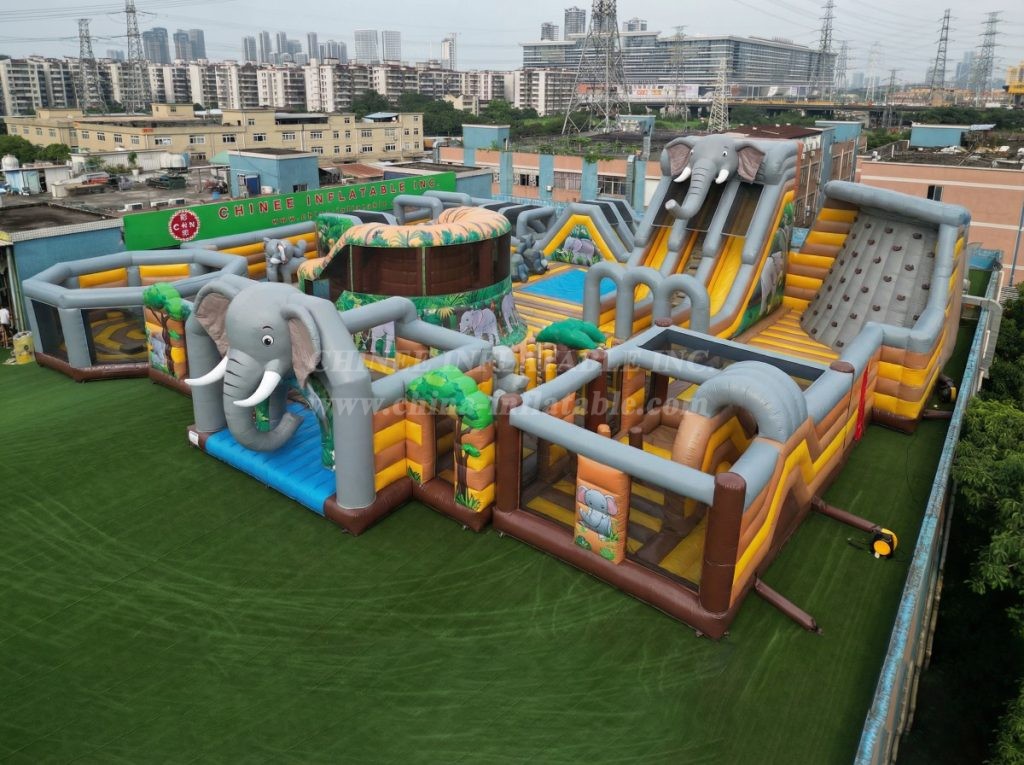 GF3-146 Elephant Theme Inflatable Park