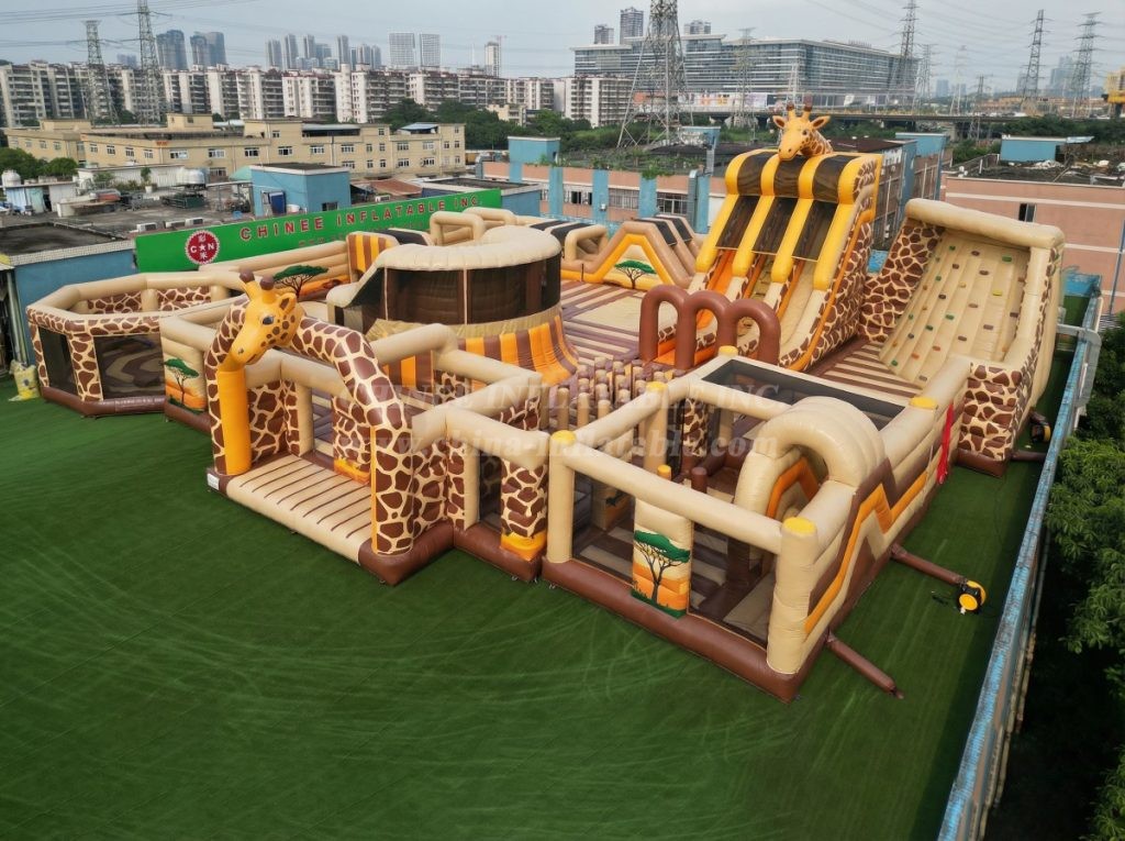 GF3-157 Giraffe Theme Inflatable Park