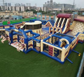 GF3-166 Horse Carriage Theme Inflatable Park