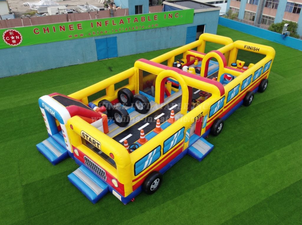 GF3-293 Bus Theme Inflatable Park