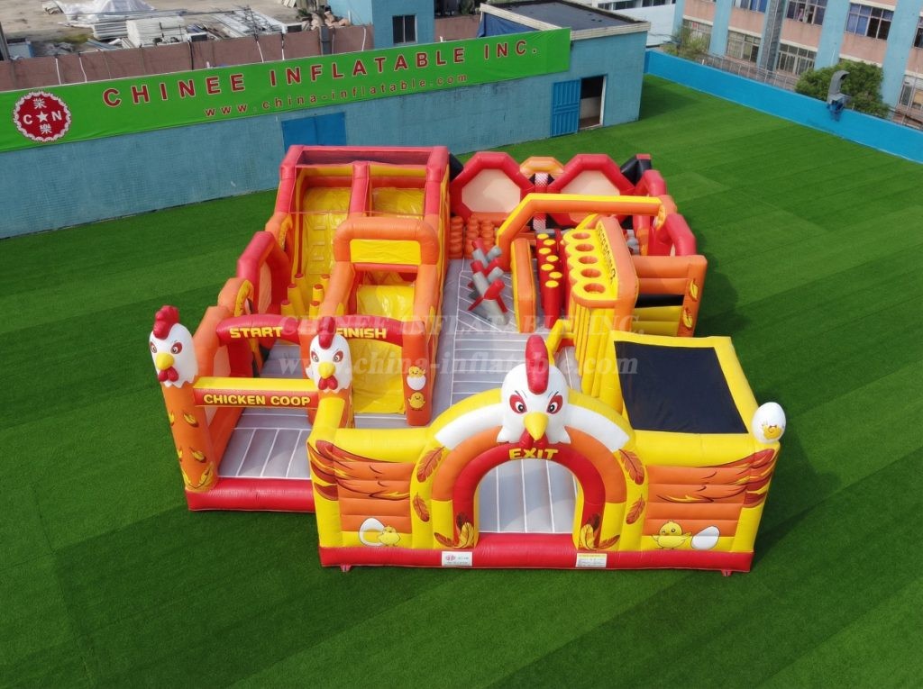 GF3-298 Chicken Theme Inflatable Park