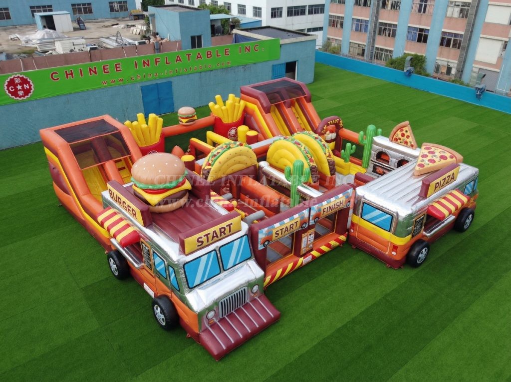 GF3-325 Food Trucks Theme Inflatable Park