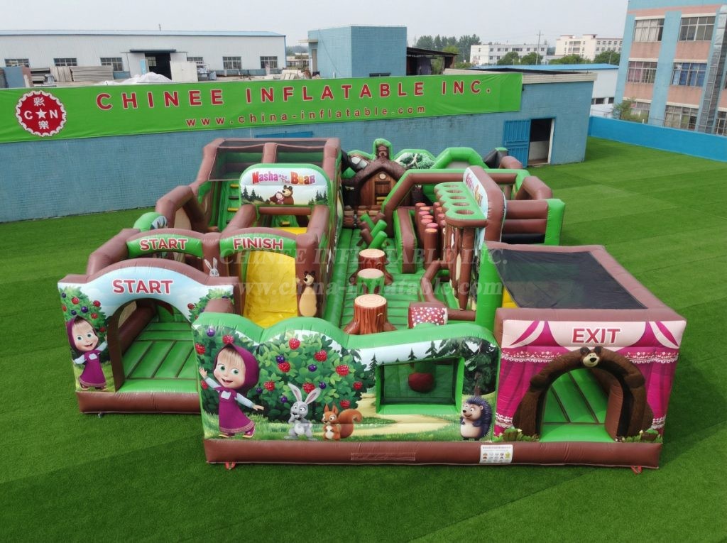 GF3-352 Masha and the Bear Theme Inflatable Park