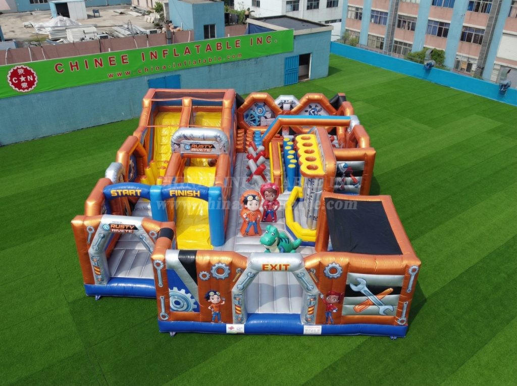 GF3-394 Rusty Rivets Theme Inflatable Park