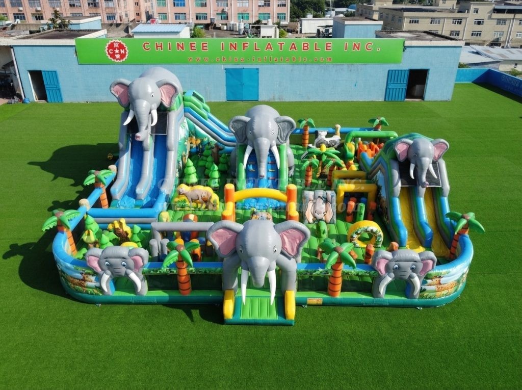 GF3-529 Elephant Theme Inflatable Park