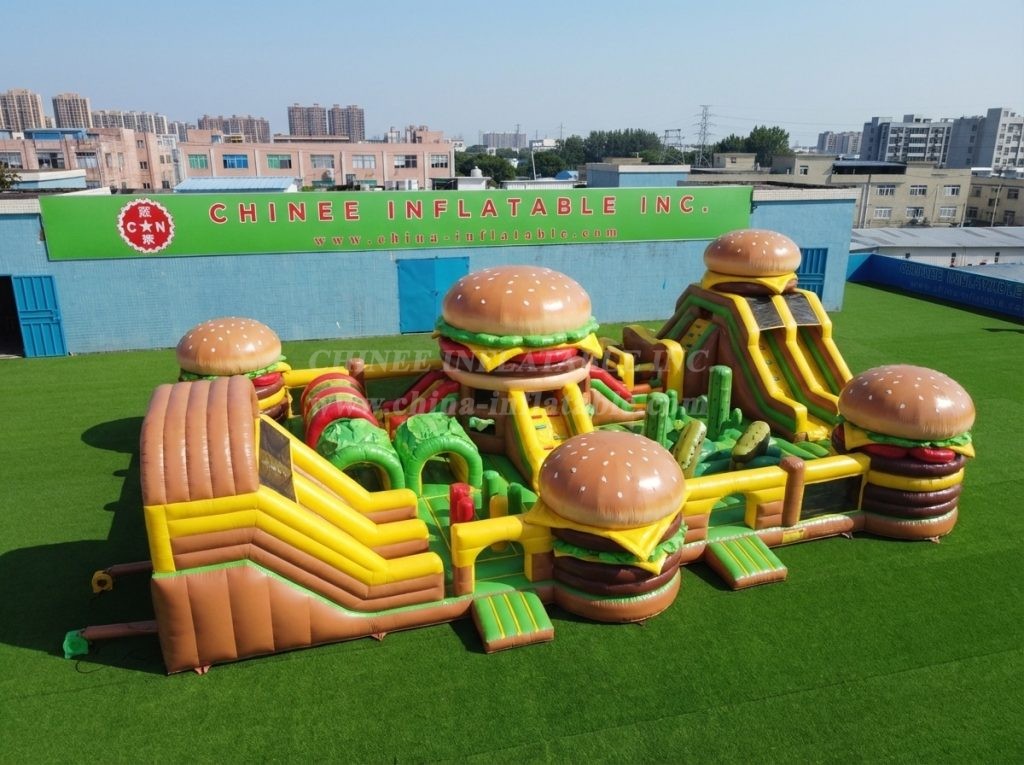 GF3-535 Hamburger Theme Inflatable Park