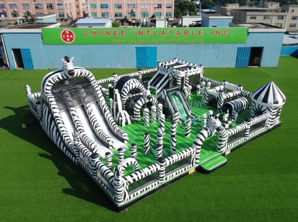 GF3-573 Zebra Theme Inflatable Park