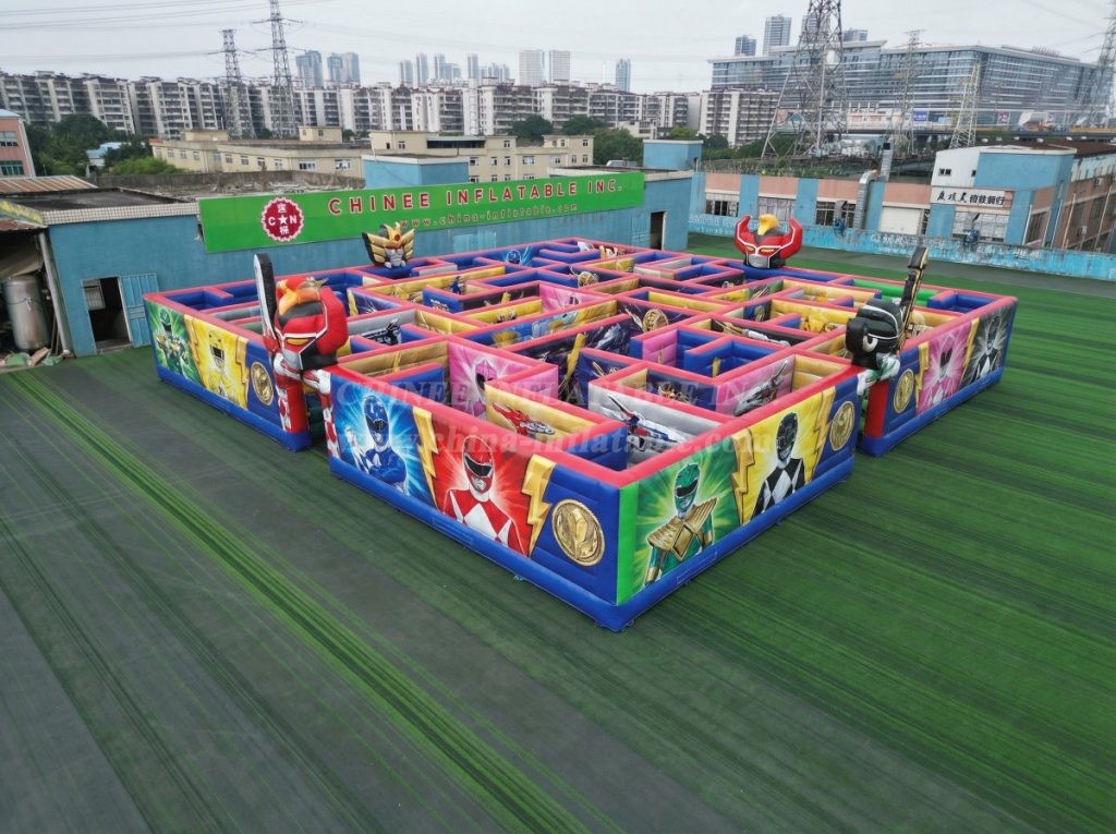 MAZE1-124 Power Rangers Theme Inflatable Maze