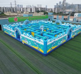 MAZE1-42 Dolphin Theme Inflatable Maze