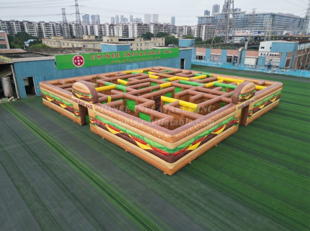 MAZE1-68 Hamburger Theme Inflatable Maze