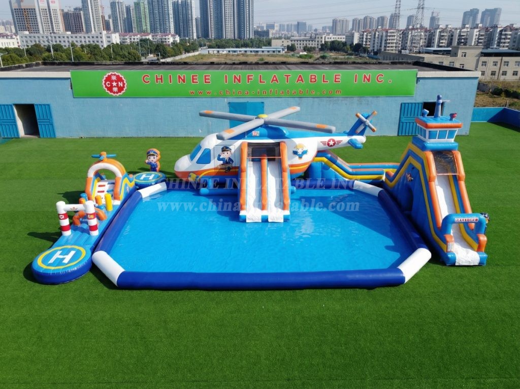 Pool3-806 Helicopter Theme Pool Water Park