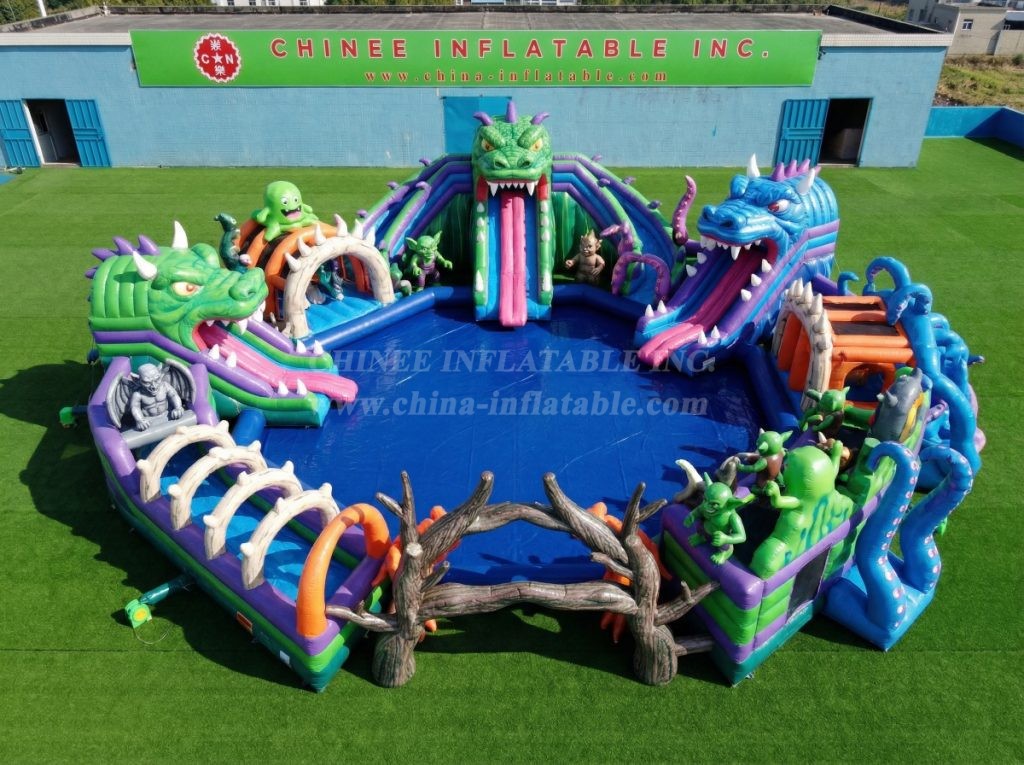 Pool3-813 Monster Theme Pool Water Park