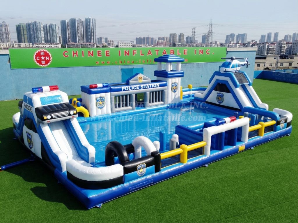 Pool3-819 Police Station Theme Pool Water Park