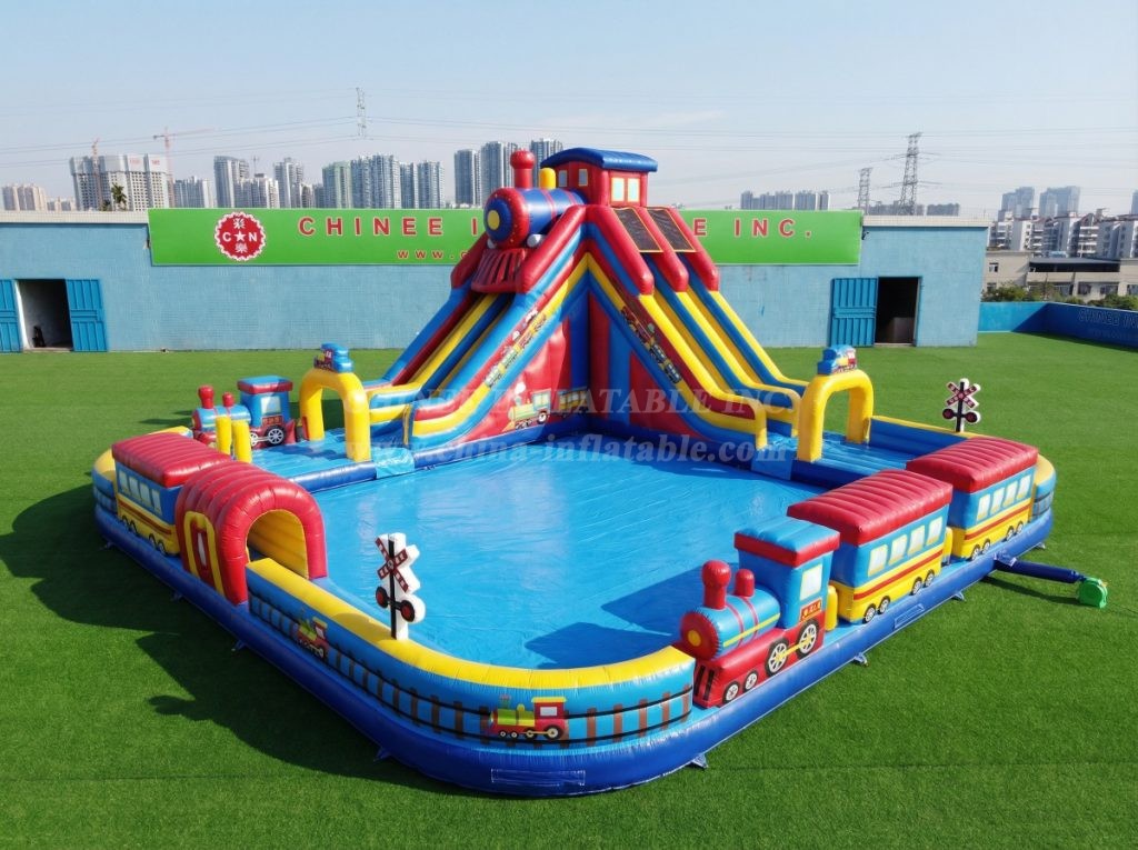 Pool3-836 Train Theme Pool Water Park