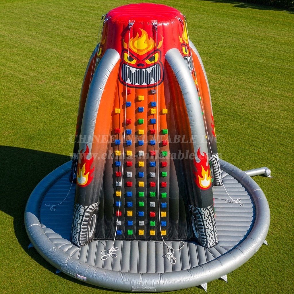 T11-4151 Blaze Monster Theme Inflatable Climbing Wall