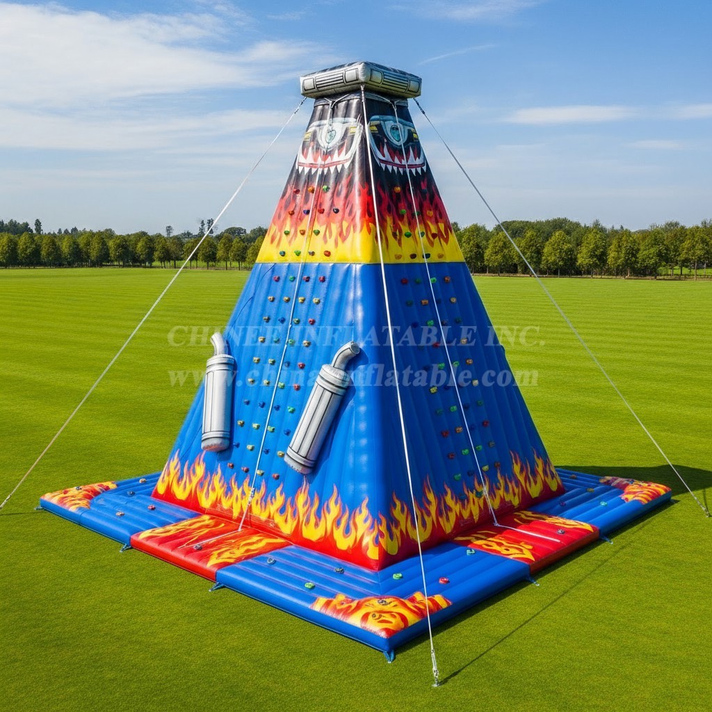 T11-4156 Blaze Monster Theme Inflatable Climbing Wall
