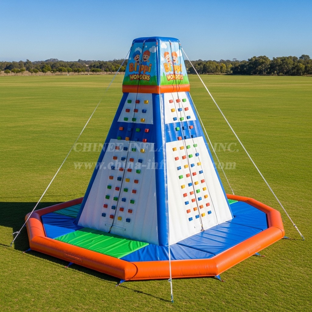 T11-4162 Blippi Wonders Theme Inflatable Climbing Wall